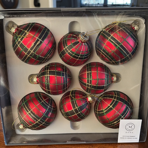 Martha Stewart Tartan Plaid Christmas Ornaments - Picture 2 of 4